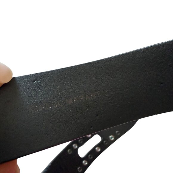 Isabel Marant Lecce Studded Belt Large Authentic Knot Black